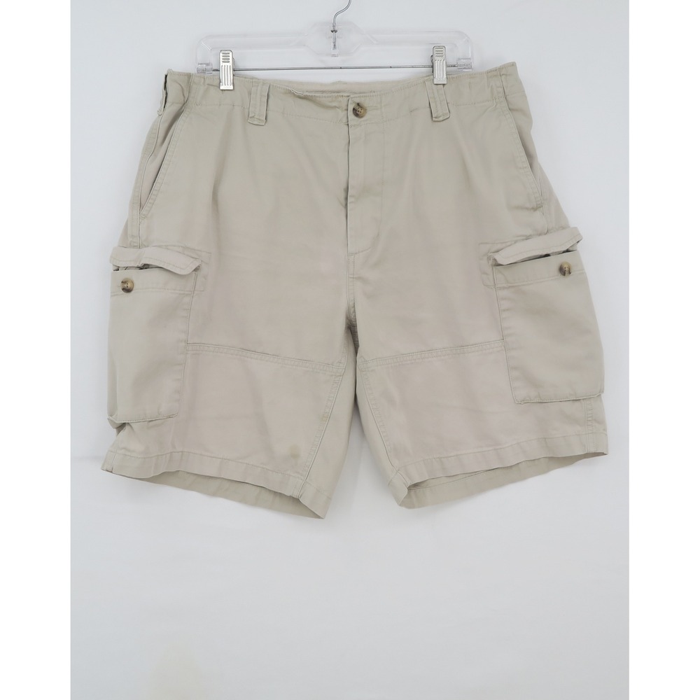 Polo‎ Ralph Lauren Mens Relaxed Fit Cargo Shorts Tan Khaki Cotton Size 35